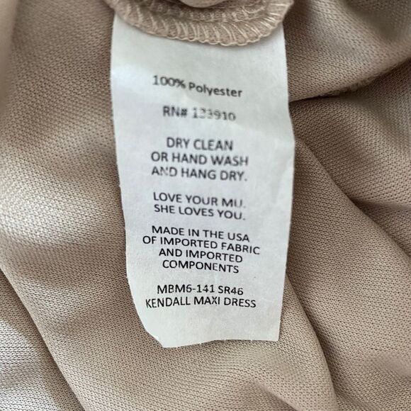 Show Me Your MuMu Kendall Maxi Dress Show Me The Ring Crisp Beige Cream Small - Picture 8 of 10